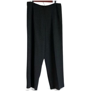 TALBOTS WOOL BLEND BLACK PANTS DOTS 12 OFFICE RELAXED FIT TROUSERS HIGH WAIST